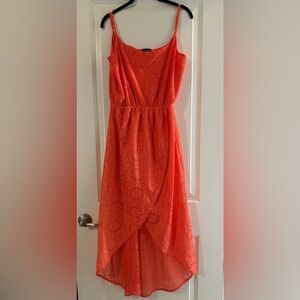 Coral Hi-Lo Dress